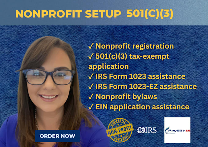 help with 501c3 nonprofit registration and tax exempt application