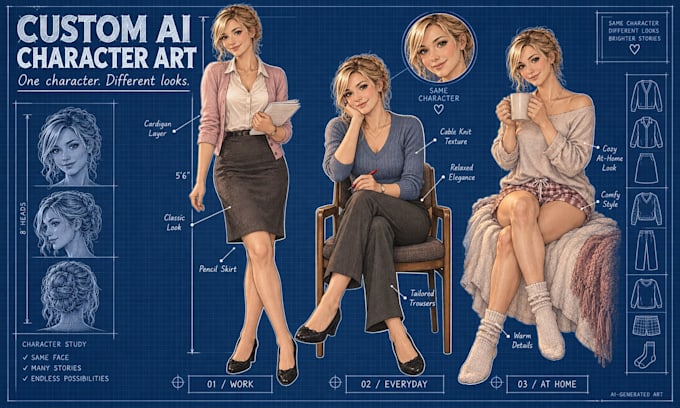 create custom ai character art and oc portraits