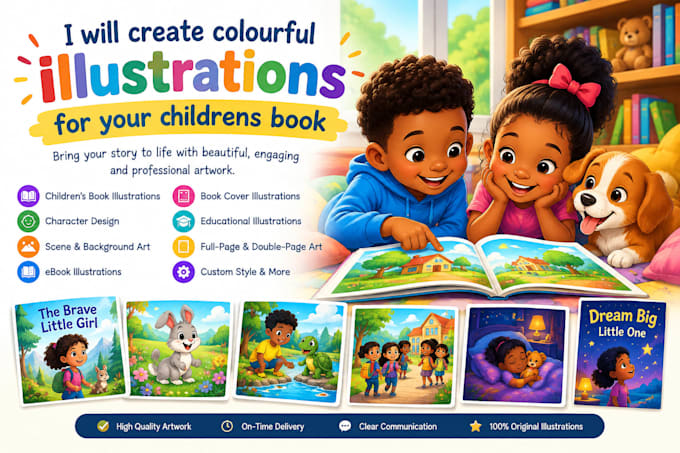 create colourful illustrations for your childrens book