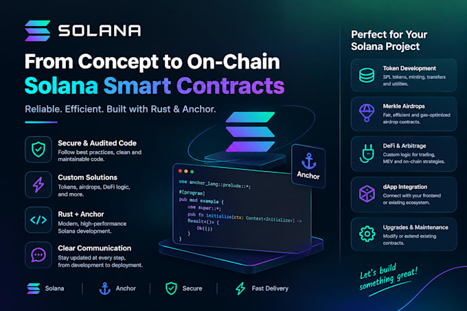 develop secure solana smart contracts in rust and anchor
