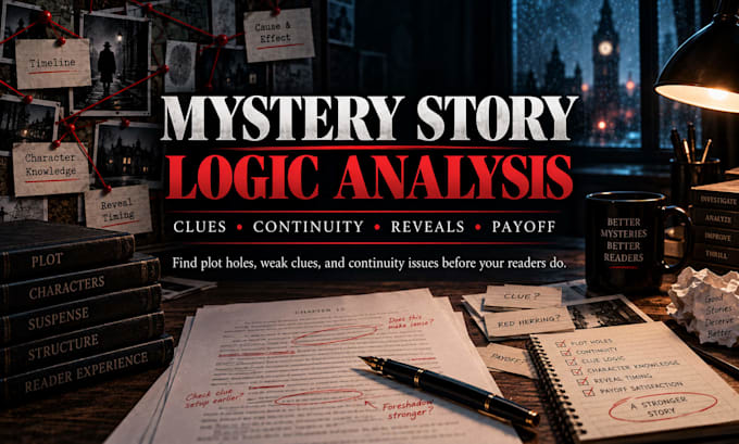 audit your thriller plot twists, clues and story logic
