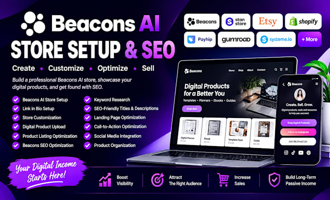 set up your beacons ai store and do beacons SEO
