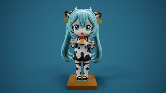 design 3d anime chibi figures for 3d printing