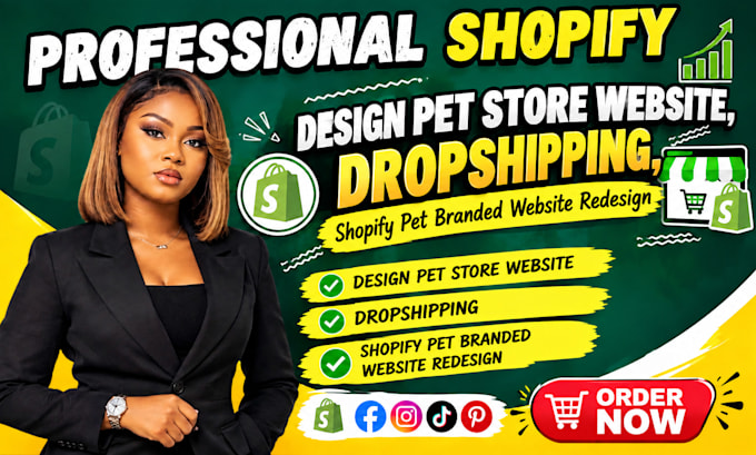 design pet store website, dropshipping, shopify pet branded website redesign