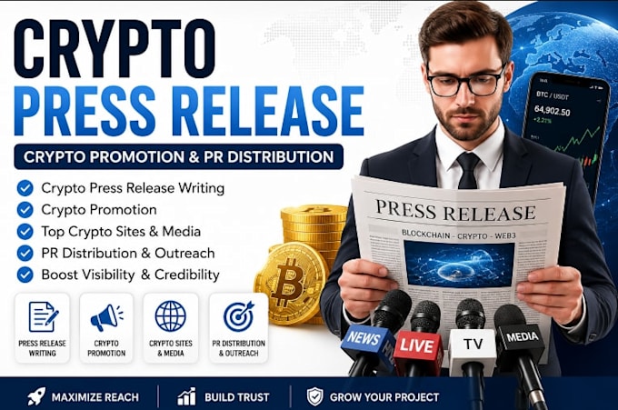 write and distribute crypto press release, blockchain PR and web3