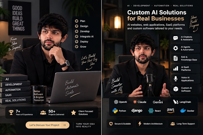 build ai websites, ai web apps and custom ai software