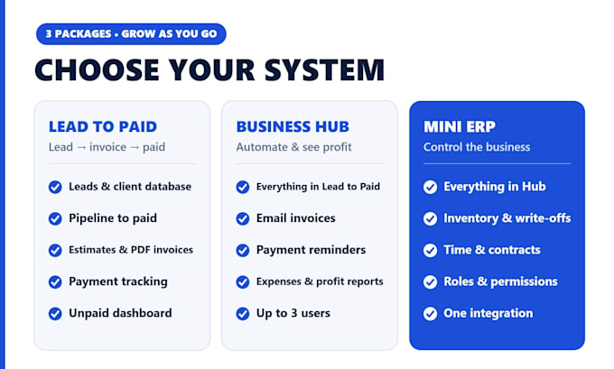 build a simple CRM and business management system for your small business