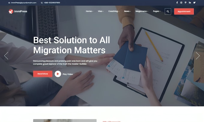 build squarespace immigration course website visa consultant coaching website