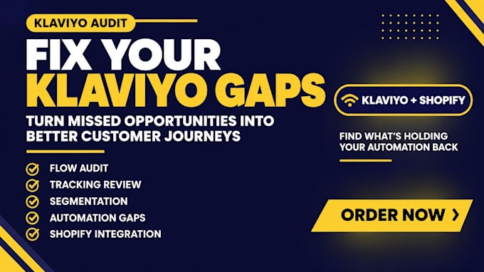 audit your klaviyo flows, tracking, segmentation and automation for shopify