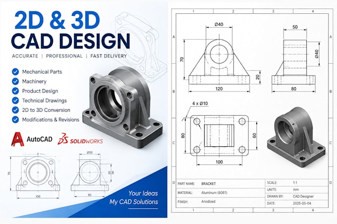 create professional 2d and 3d cad designs