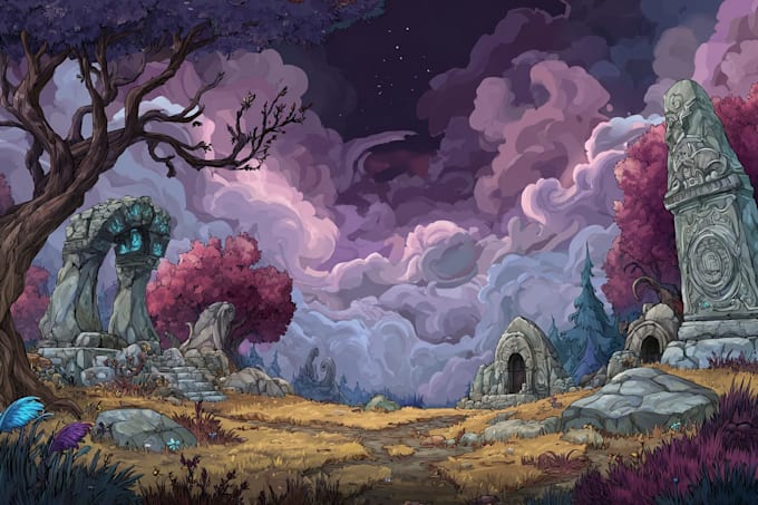 design immersive landscape game environment backgrounds