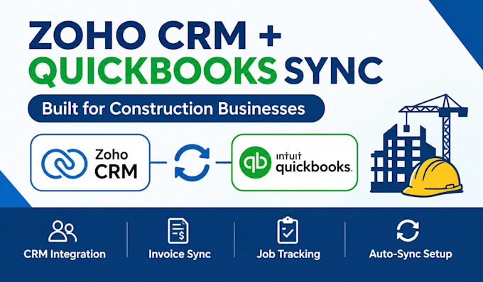 integrate zoho crm with quickbooks for construction businesses