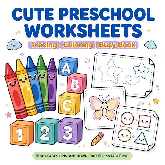 design educational printable worksheets and preschool learning activities