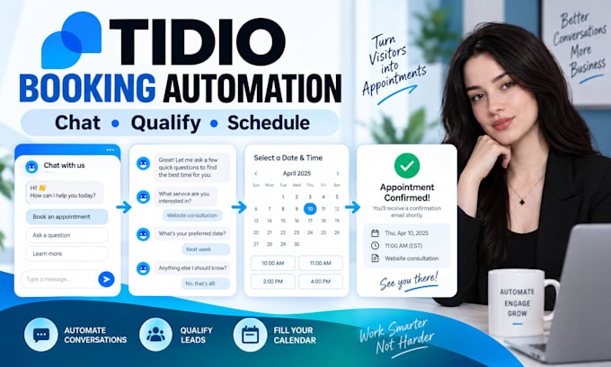 setup automated client booking schedules using fast tidio chat integration