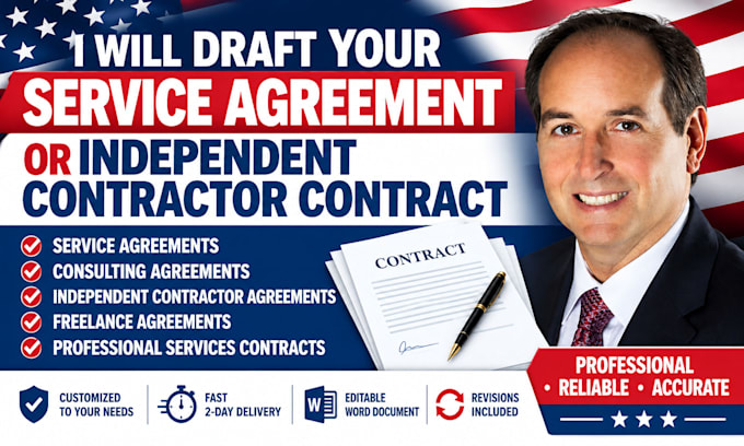 draft your service agreement or independent contractor contract