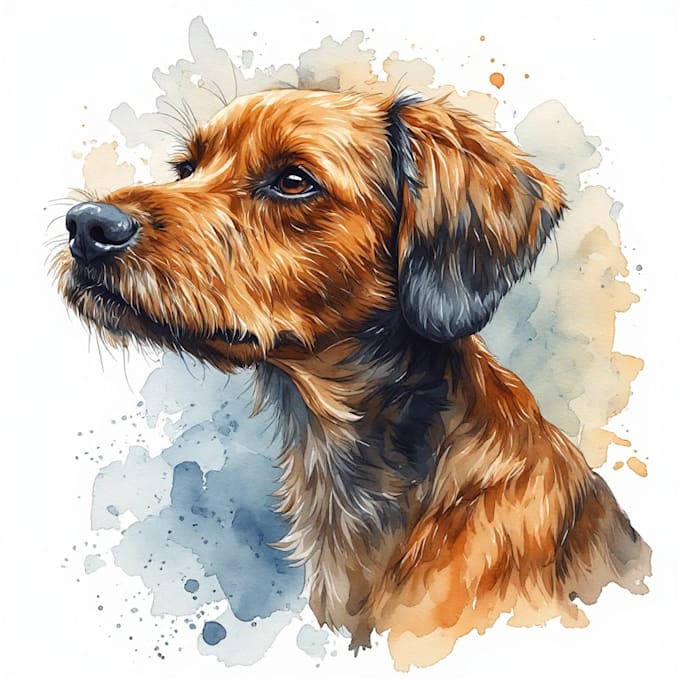 draw pet portrait into cartoon vector