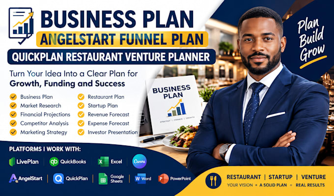 create business plan angelstart funnel plan quickplan restaurant venture planner