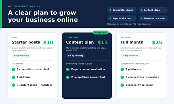create a 30 day social media content calendar for your business