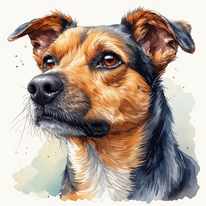 draw pet portrait into cartoon vector