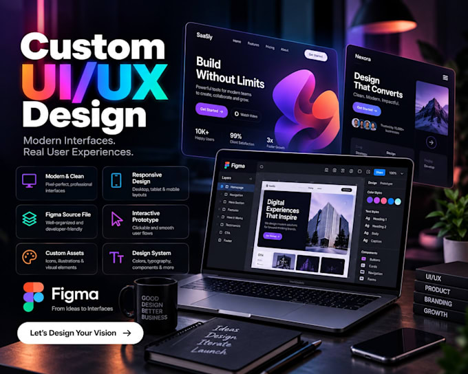 design a modern UI UX website in figma