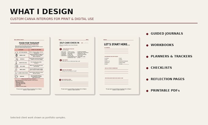 design your canva journal, workbook or planner
