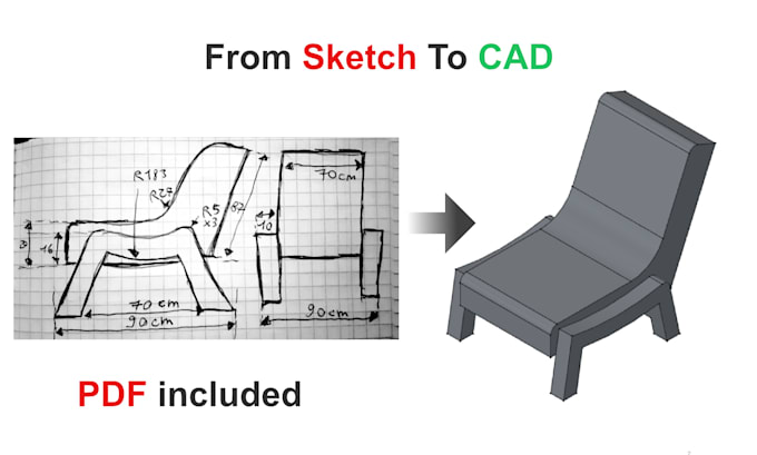 convert your sketch, image or pdf to cad in 3d using freecad