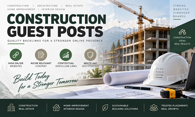 build high authority construction backlinks through niche guest posts