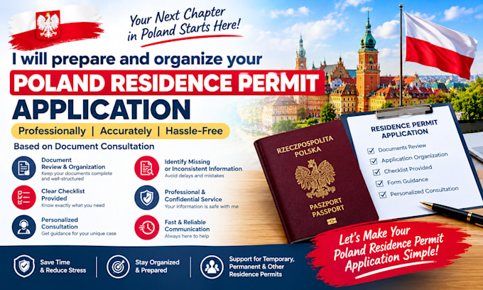 organize your poland residence permit application professionally