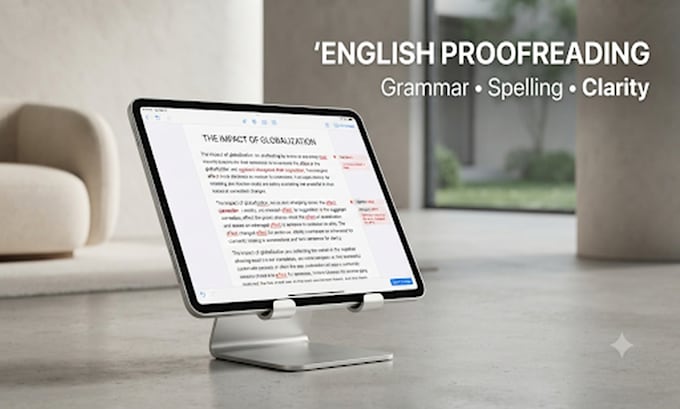 write english articles and proofread content