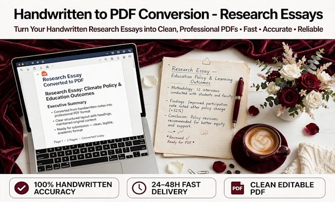 format and redesign pdfs,documents,handwritten notes to word