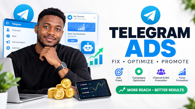 fix telegram ads issues, fix bot channel telegram ads, forex promotion