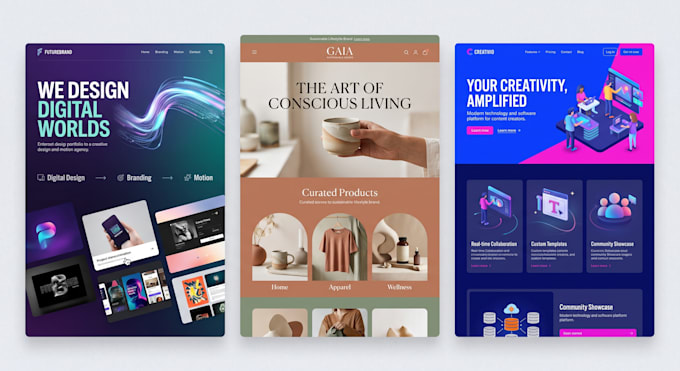 design and develop a websites frontend and backend