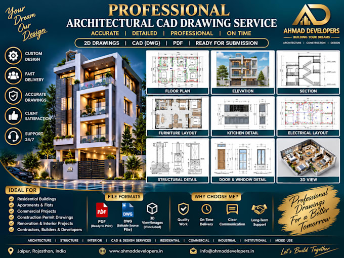 create professional architectural cad drawings
