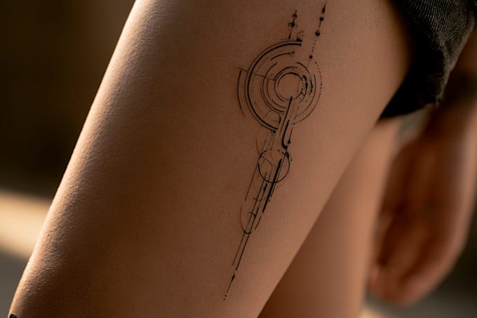 illustrate custom tattoo artwork with expressive linework