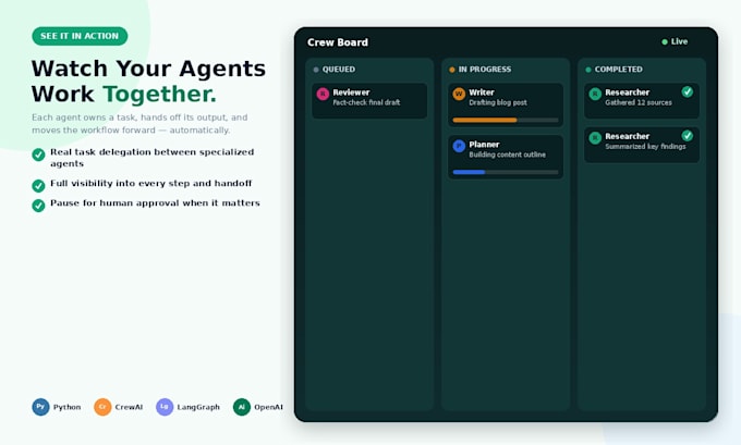 build multi agent ai workflows with crewai and langgraph