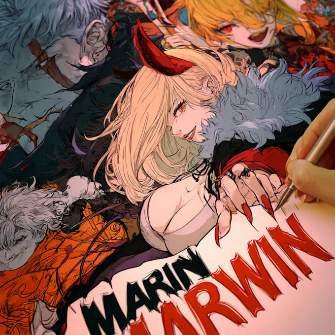 make japanese anime and manga illustration