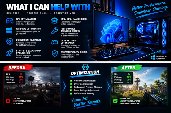 optimize your windows PC for gaming and better performance