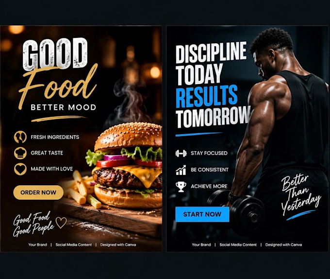 design professional canva social media posts