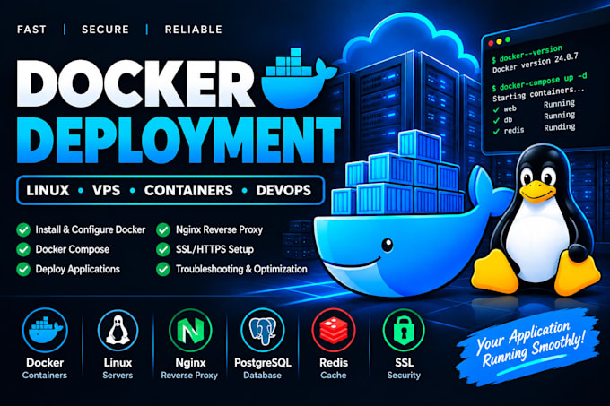install configure and deploy docker containers on your linux server