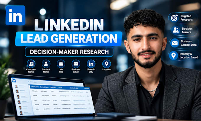 do linkedin lead generation and decision maker research