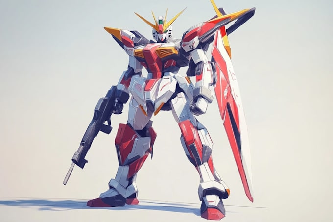 make gundam character illustration