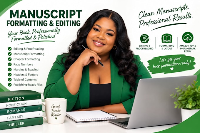 format and edit your book manuscript for publishing