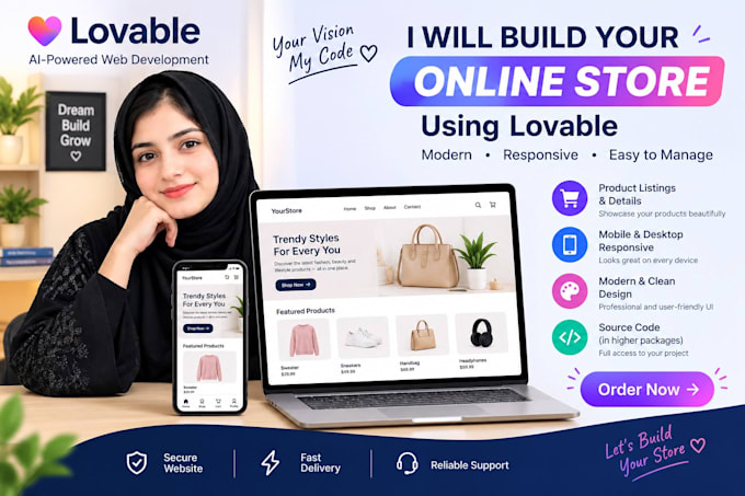 build a modern responsive online store using lovable