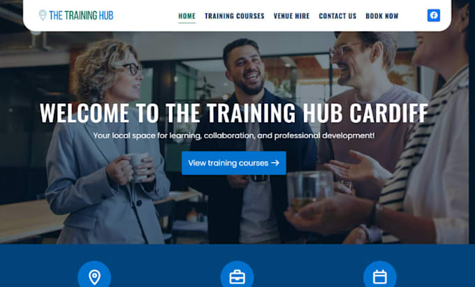 design squarespace vocational training website training course education website