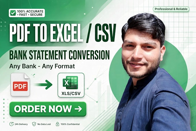 convert PDF bank statement to excel CSV qbo ofx