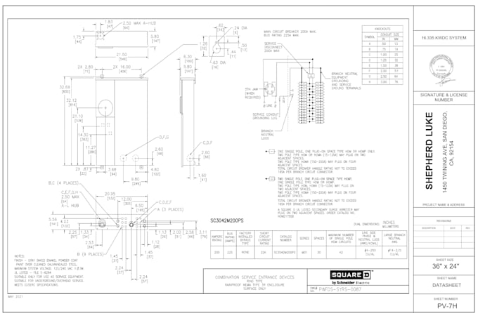 solar permit plan, pv layout, battery storage, electrical and structural drawing