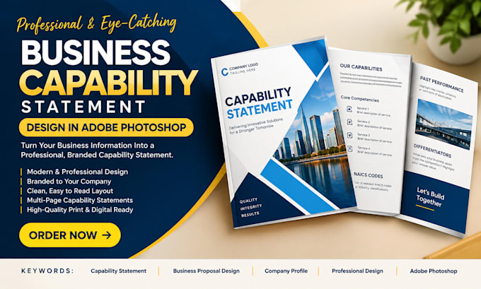 design business capability statement on photoshop