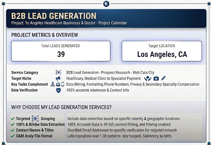 do b2b lead generation, data entry, and excel data cleaning