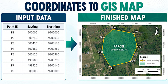 create professional gis maps from coordinates, kml, cad file