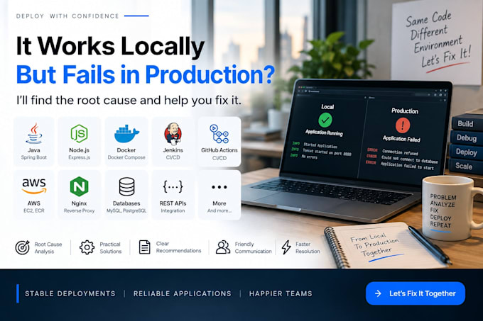 diagnose why your application works locally but fails in production